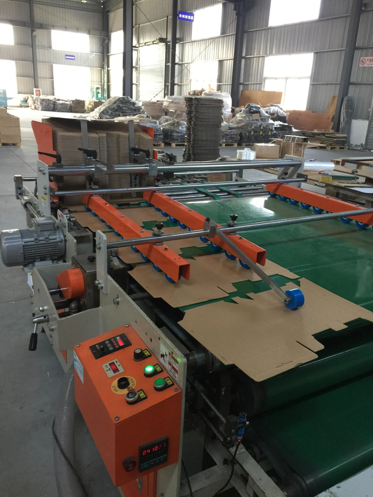 Packaging area shown in company-supplied factory materials